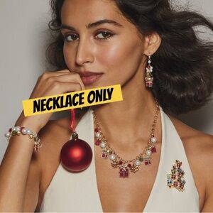 Avon Studio 1886 Pearly Wrapped Necklace NEW dangling Christmas charms